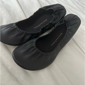 Black Rescue Flats Thin and Foldable to Fit in Your Bag Size Medium 8-9